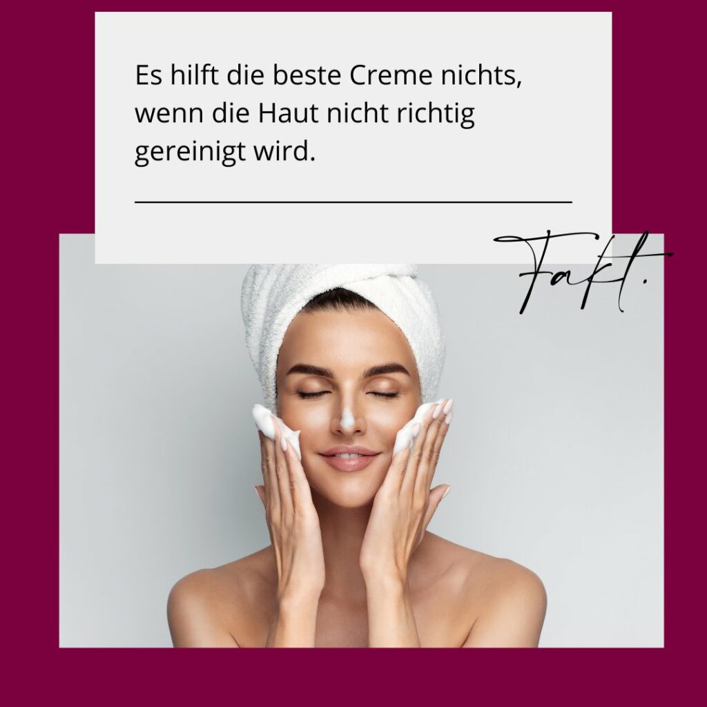 Frau bei der professionellen Gesichtsreinigung im Kosmetikstudio Medical Beauty Melanie Dengler in Straubing